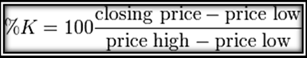 Below is the formula for %K Stochastic